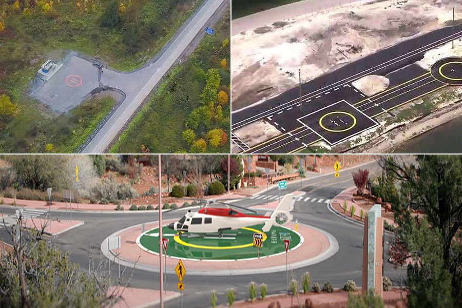 直升機坪要建在高速公路上了！